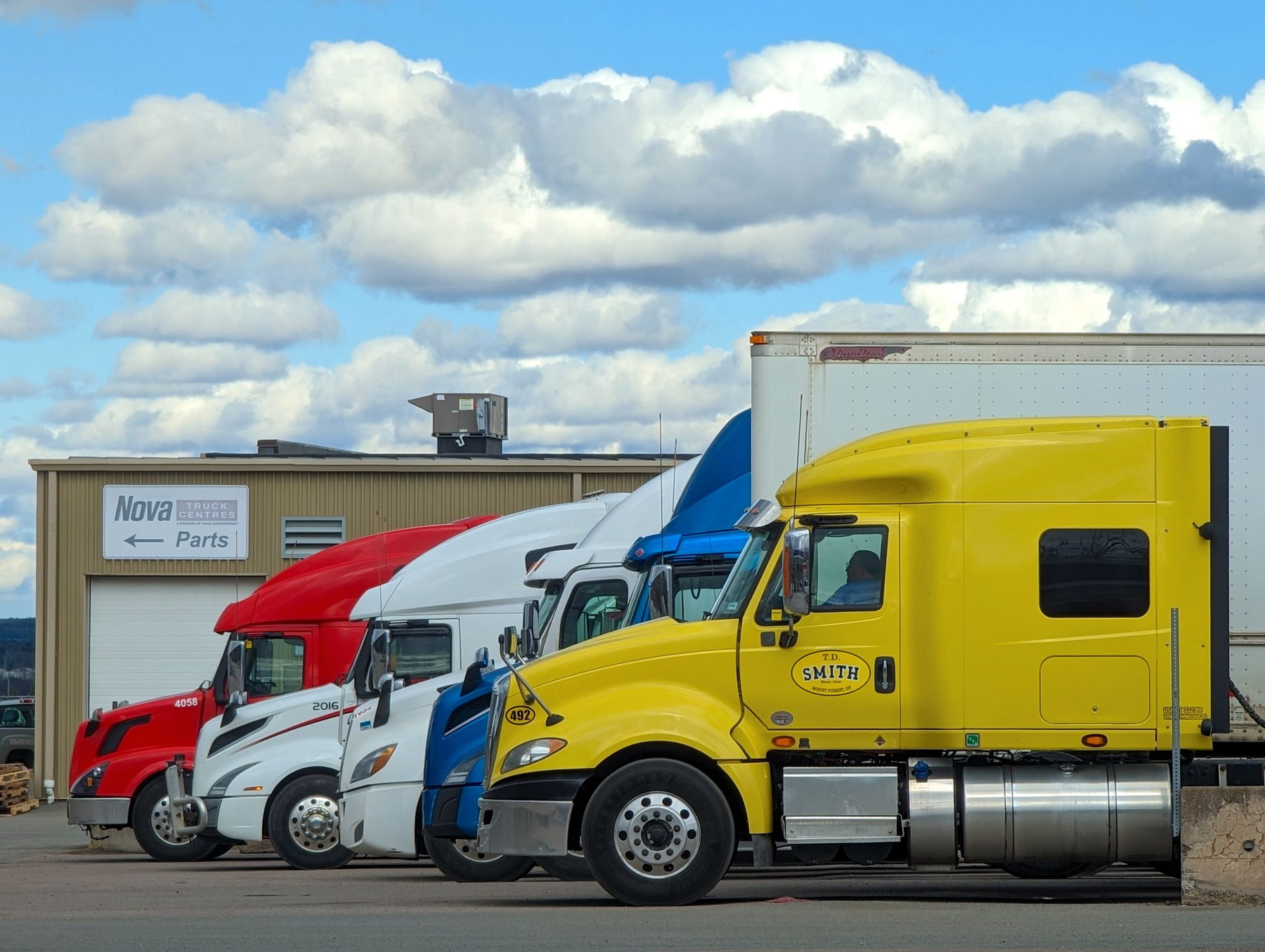 Trucking and Logistics business at work